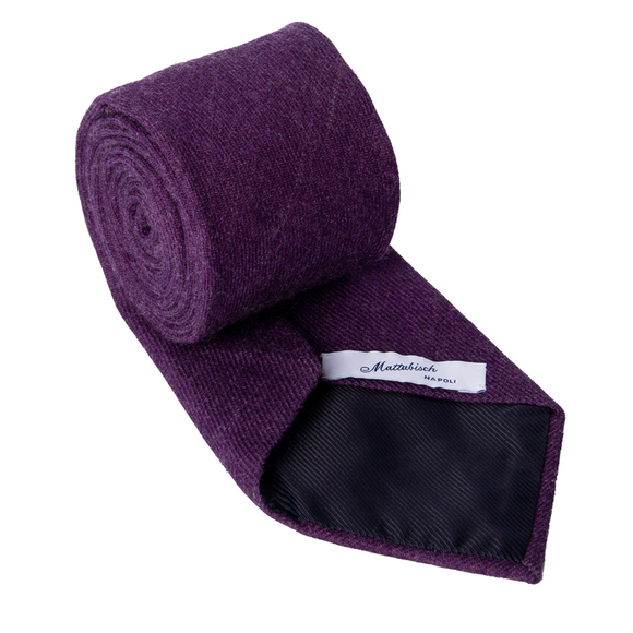 MATTABISCH PURPLE CLASSIC TIE | MENS - Picture 2 of 4